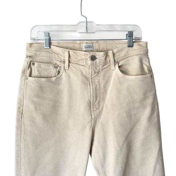 Citizens of Humanity Isola Cropped Boot Almondette Cream Jeans size 28 - Picture 4 of 10